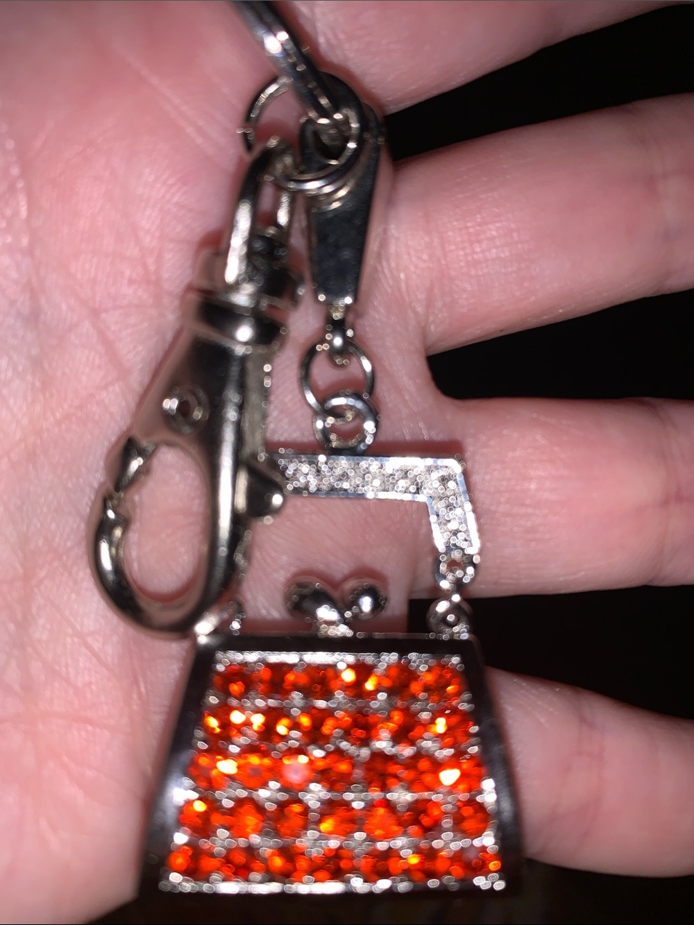 Crystal bag/purse charm Keychain nwt